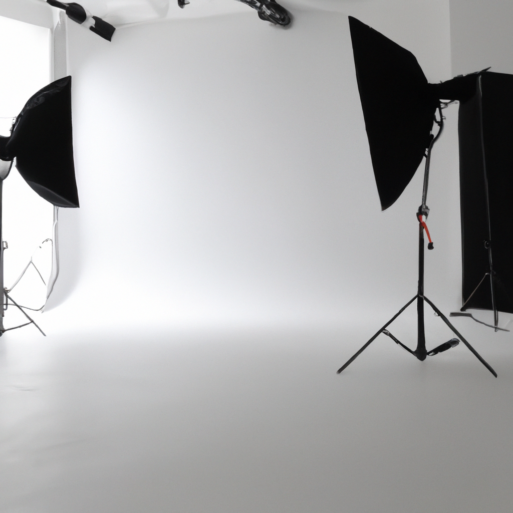 Ciclorama blanco con luz difusa y equipamiento minimalista